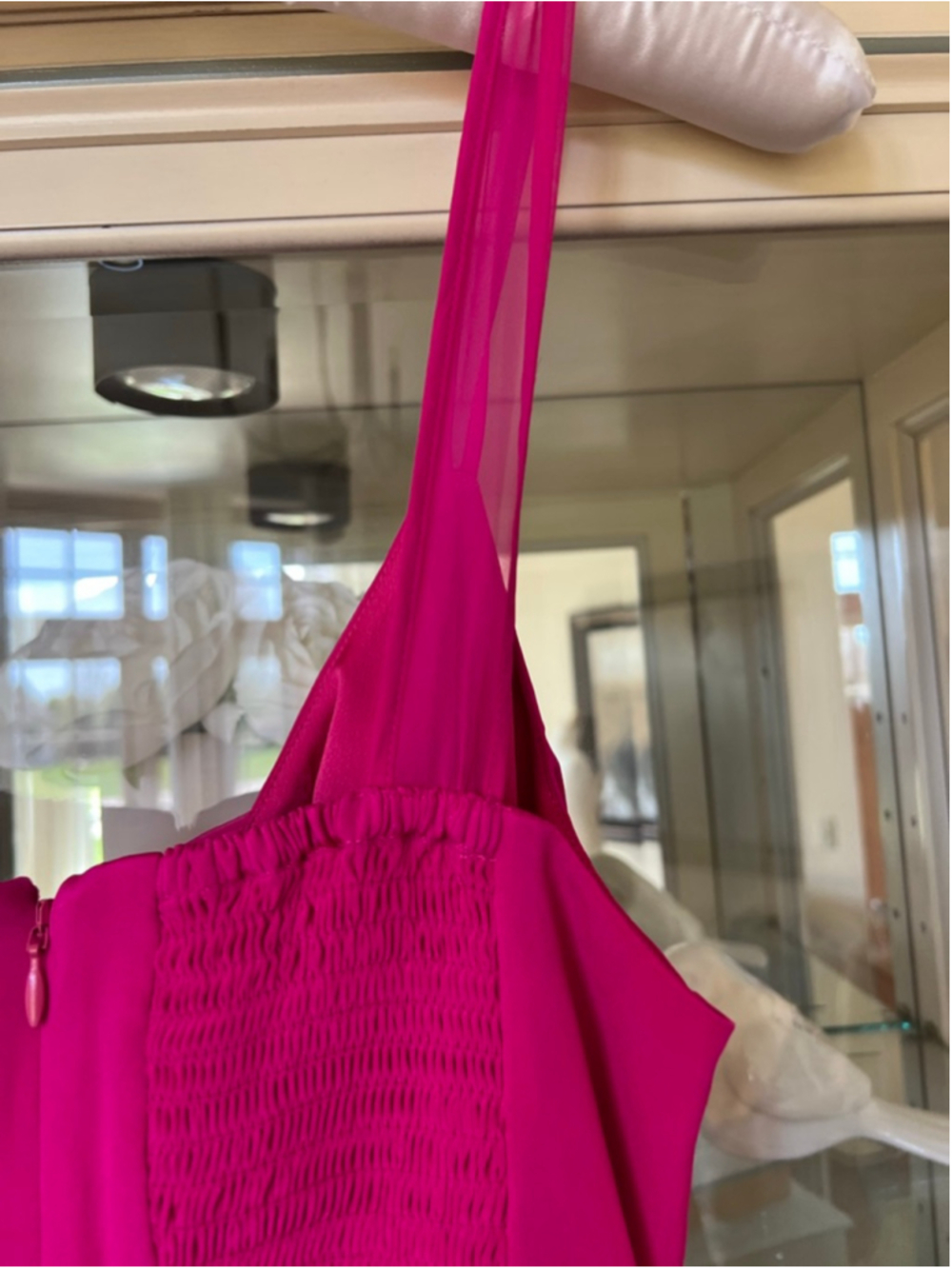 NWT LA LIGNE Pink Silk Midi Dress L - Picture 16 of 16